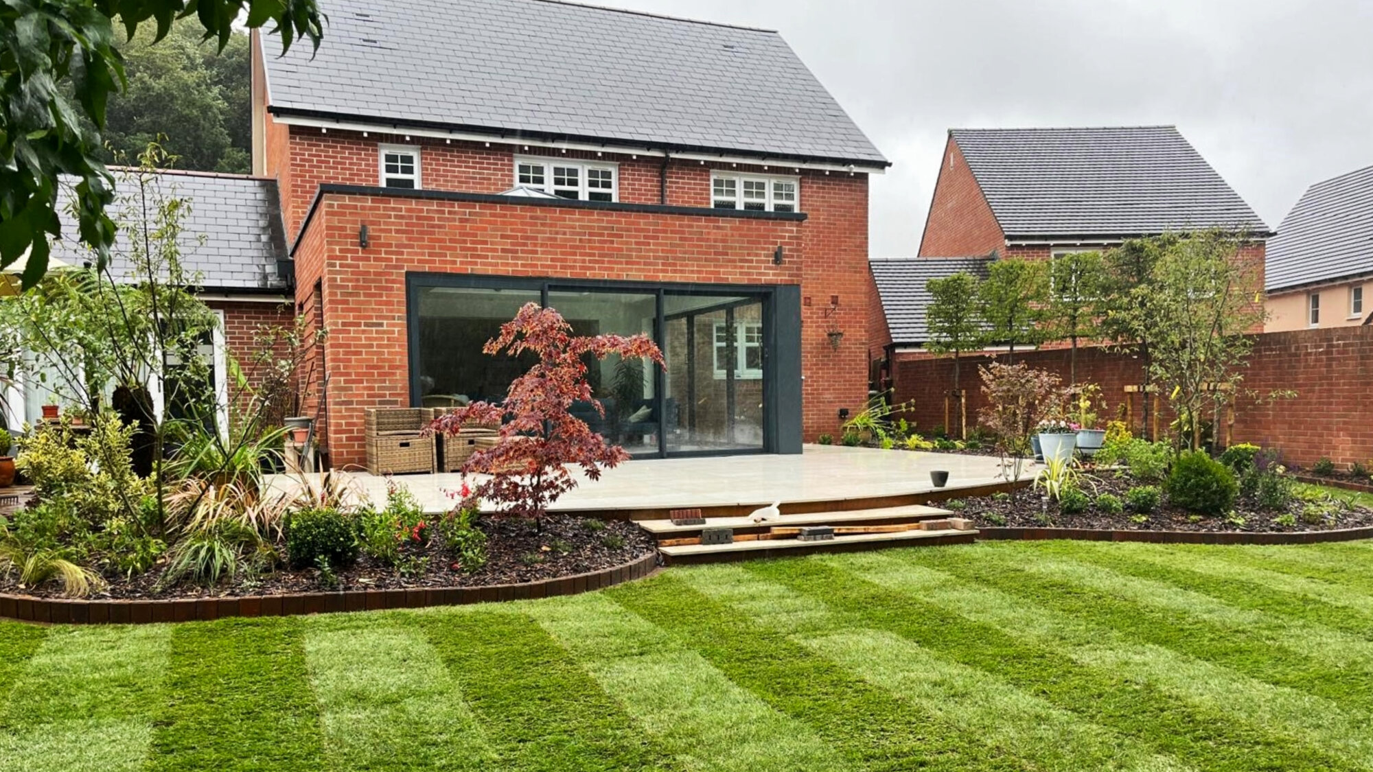 Gardener working in a garden